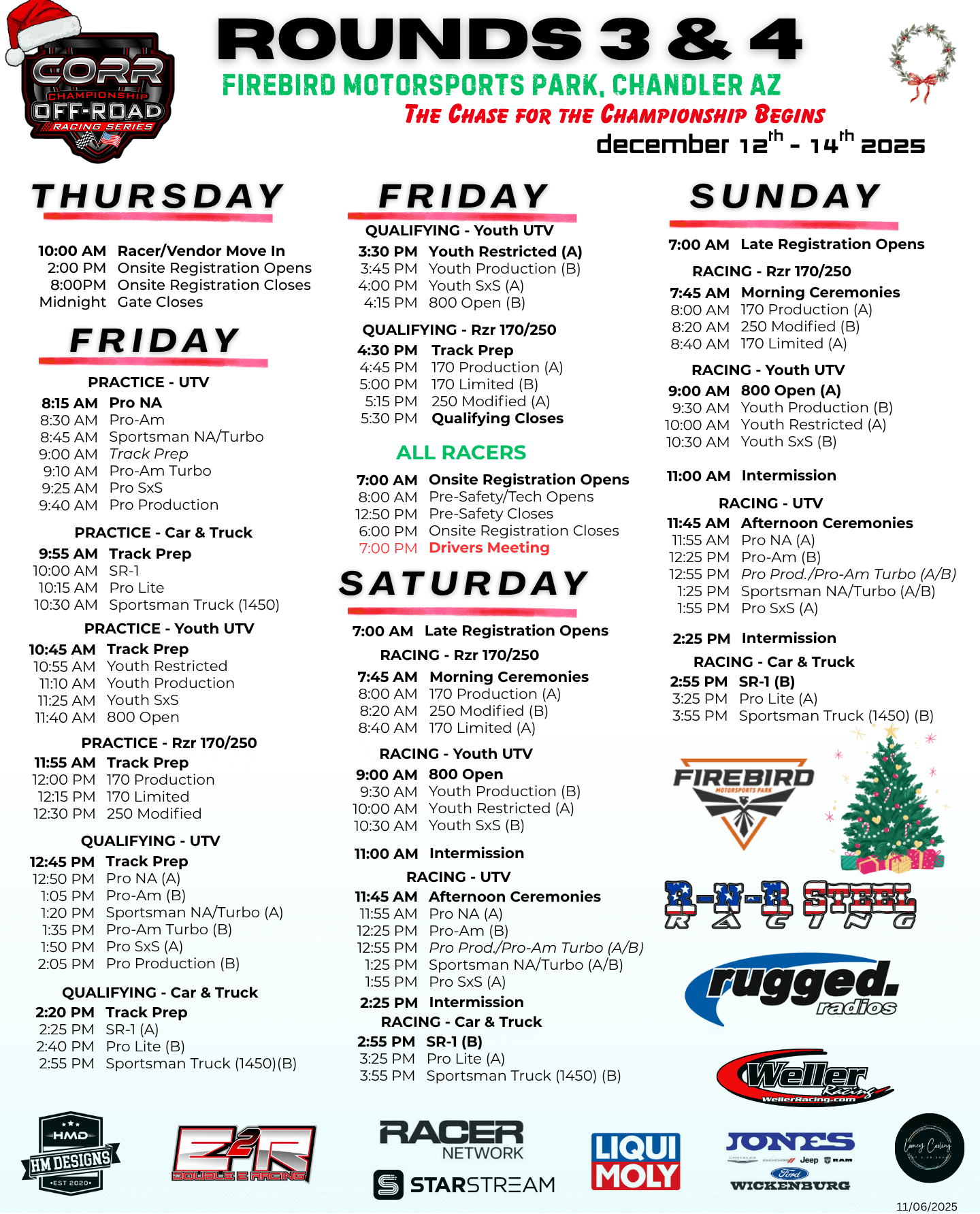 2025-26 Rounds 3&4 Schedule