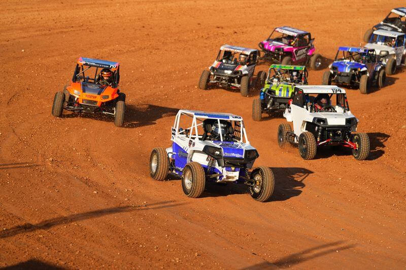 Youth SxS racers on track